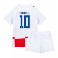 Echipament fotbal Croaţia Luka Modric #10 Tricou Acasa European 2024 pentru copii maneca scurta (+ Pantaloni scurti)